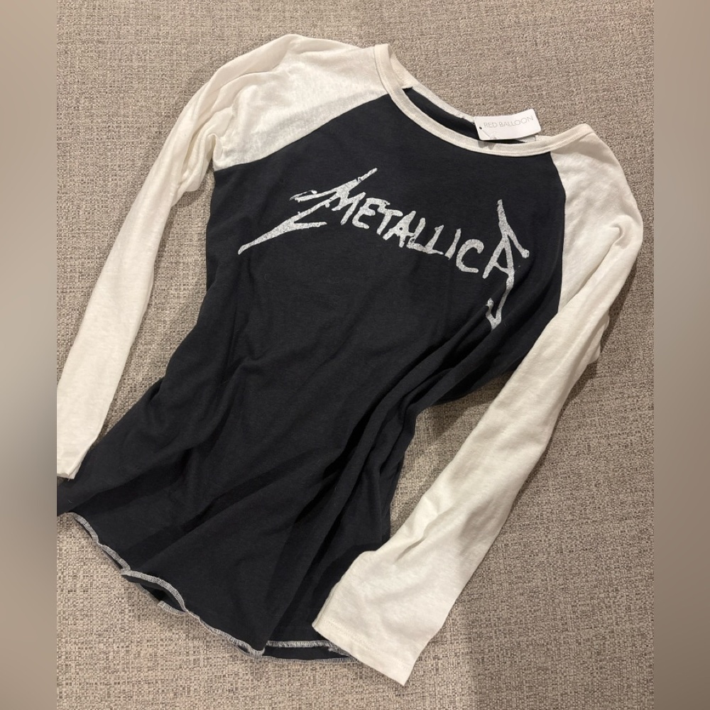 Metallica Raglan Tee NWT | Youth L (14) Fits Women XS | $51 Retail